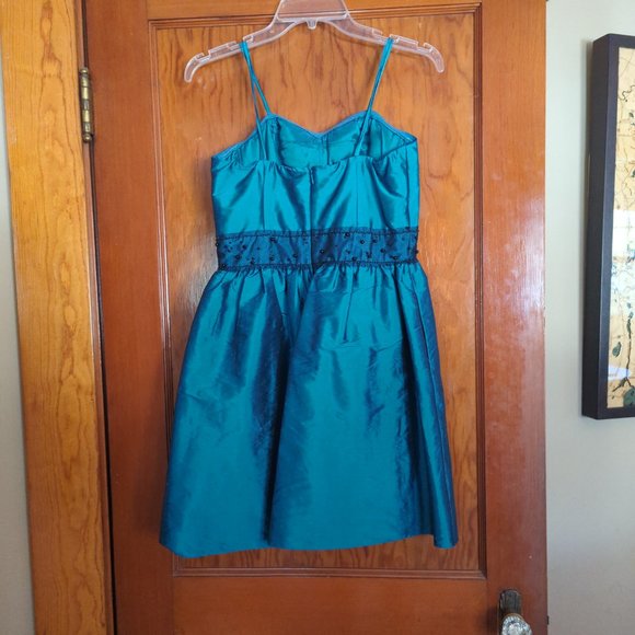 NEW Adrianna Papell Turquoise Strapless Dress - Picture 2 of 3